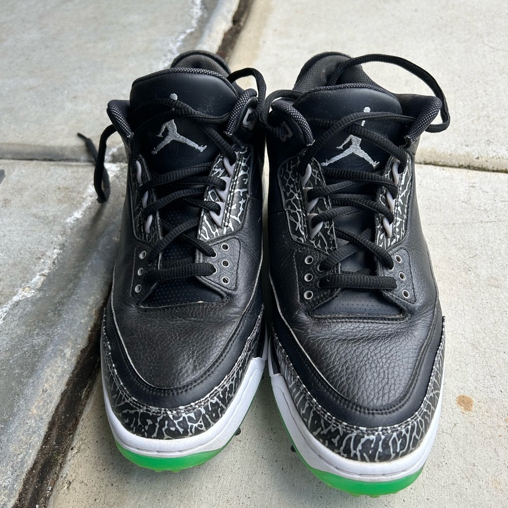 Black cement air Jordan golf shoes size 10.5
